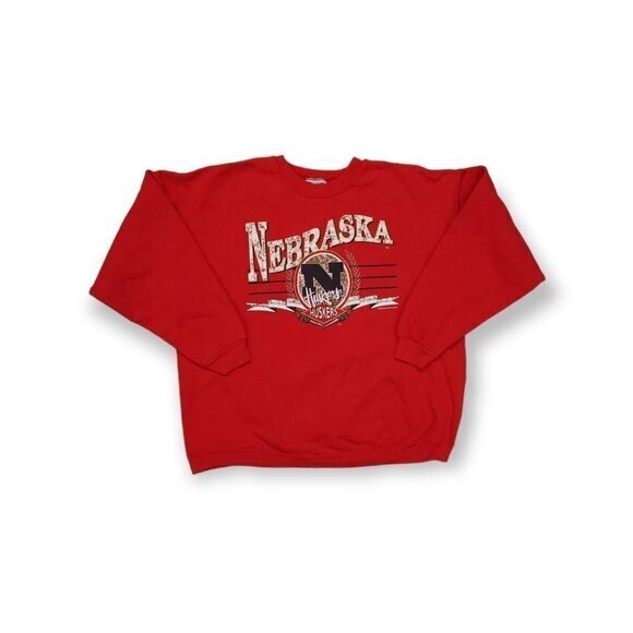 Vintage‎ Nebraska Cornhuskers Sweatshirt Red Mens XL - Picture 1 of 6